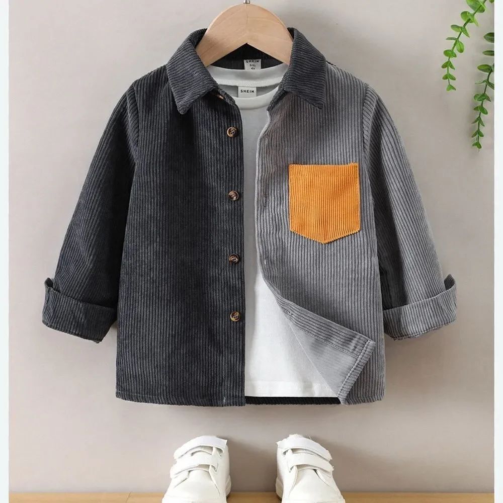 SHEIN Boys Kids Color-block Jacket/Shirt(Size 6 yr)